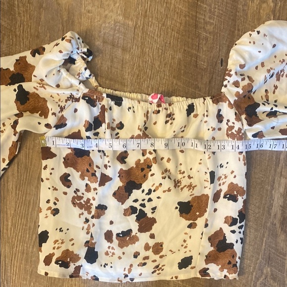 NWT Buddy Love Bailey Texas Top Cow Print Size M - Picture 4 of 7